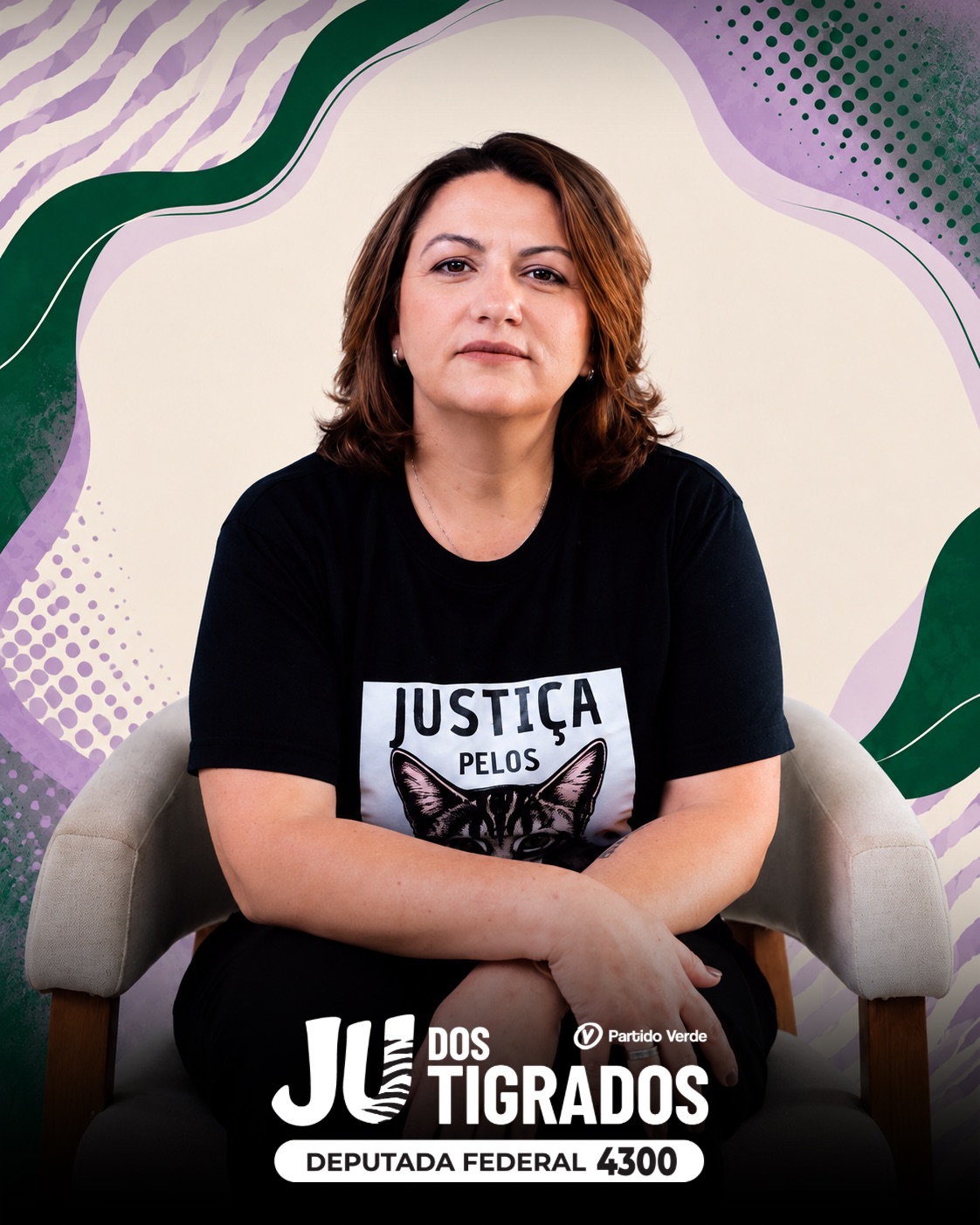 Retrato de Ju dos Tigrados, candidata a Deputada Federal pelo Distrito Federal